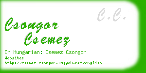 csongor csemez business card